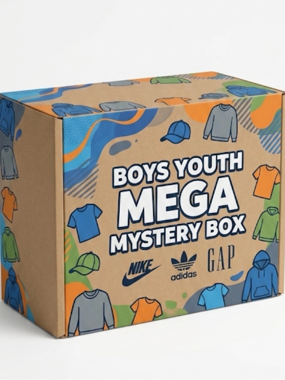 Mystery Box Boys Youth Nike Adidas GAP Clothes Mega Lot 7pc Mix L XL XXL